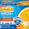 Emergen-C Immune+ Triple Action Immune Support Powder. BetaVia (R). 1000mg Vitamin C. B Vitamins. Vitamin D and Antioxidants. Super Orange. Back to School Essentials – 50 Count